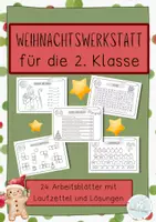 Vorschau - Arbeitsblätter - Weihnachten - Werkstatt - Klasse 2 - Deckblatt