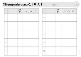 Vorschau - Arbeitsblätter - Silbenspaziergang O,I,U,A,E - Seite 3