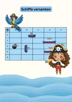 Vorschau - Spiele - Schiffe versenken (Multiplikation) - Deckblatt