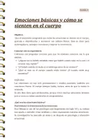 Vista previa - Tarjetas / Manipulativos - Mindfulness yoga adolescentes 4. emociones basicas - página 1