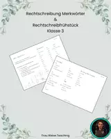 Vorschau - Merkblätter - Merkwörter richtig schreiben - Rechtschreibfrühstück Kl. 3 - Deckblatt