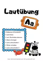 Vorschau - Arbeitsblätter - Übungskartei zum Laut /a/ - Deckblatt
