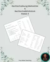 Vorschau - Merkblätter - Merkwörter richtig schreiben - Rechtschreibfrühstück Kl. 4 - Deckblatt
