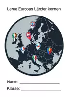 Vorschau - Arbeitsblätter - Europa entdecken: Länder, Hauptstädte, Flaggen & Sehenswürdigkeiten – Lernspiele für die 5.–6. Klasse - Deckblatt