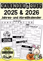Vorschau - Mal- und Bastelvorlagen - Kalender und Kalenderquiz 2025 & 2026 - Deckblatt