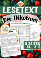 Vorschau - Arbeitsblätter - Lesetext - Der Nikolaus (Klasse 3-5) - Deckblatt
