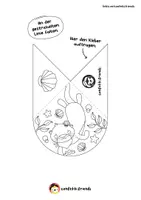 Vorschau - Mal- und Bastelvorlagen - Lesezeichen Ecke – Otter - Seite 1