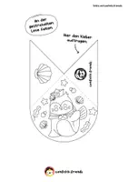 Vorschau - Mal- und Bastelvorlagen - Lesezeichen Ecke – Robbe - Seite 1