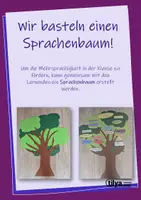 Vorschau - Mal- und Bastelvorlagen - Unser eigener Sprachenbaum - Mehrsprachigkeit - Deckblatt