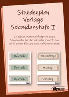 Vorschau - Mal- und Bastelvorlagen - Stundenplan Vorlage Sekundarstufe I - Deckblatt