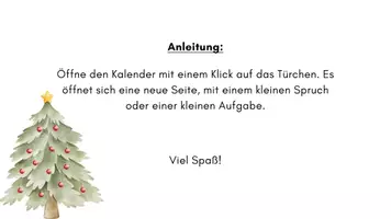 Vorschau - Arbeitsblätter - interaktiver Adventskalender digital - Seite 1