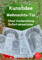 Vorschau - Mal- und Bastelvorlagen - Weihnachtstür zum Aufklappen - sofort einsetzbar - Deckblatt