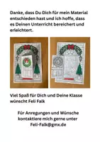 Vorschau - Mal- und Bastelvorlagen - Weihnachtstür zum Aufklappen - sofort einsetzbar - Seite 1