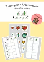Vorschau - Fördermaterial/Inklusion - Klettmappen Arbeitsmappen Weihnachten: Größen klein groß zuordnen. Visuelle Wahrnehmung - Deckblatt