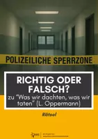 Vorschau - Arbeitsblätter - Rätsel zu "Was wir dachten, was wir taten" (L. Oppermann): Richtig oder Falsch - Deckblatt