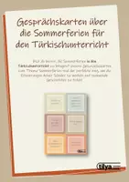 Vorschau - Interaktives Material - Gesprächskarten Sommerferien für den Türkischunterricht - Deckblatt