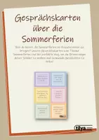 Vorschau - Interaktives Material - Gesprächskarten über die Sommerferien - Deckblatt