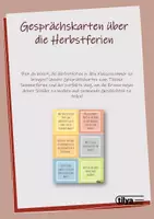 Vorschau - Interaktives Material - Gesprächskarten über die Herbstferien - Deckblatt
