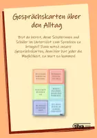 Vorschau - Interaktives Material - Gesprächskarten über den Alltag - Deckblatt