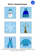 Vorschau - Spiele - Wintergedächtnisspiel - spielerisches Lernen mit liebevollen Illustrationen - Deckblatt