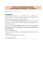 Vorschau - Klassenarbeiten - 2 Klausuren Materialgestütztes Schreiben Sprache in politisch-gesellschaftlichen Zusammenhängen (Qualifikationsphase) - Deckblatt