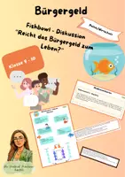 Vorschau - Stundenentwürfe - Unterrichtspaket: Fishbowl-Diskussion zum Bürgergeld - Deckblatt
