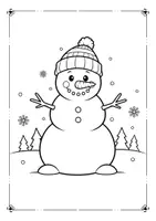 Vorschau - Mal- und Bastelvorlagen - Ausmalbilder Winter - Seite 1