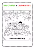 anteprima - Materiale di supporto/inclusione - Sinonimi e Contrari (CLASSE 3 ) - Pagina di copertina