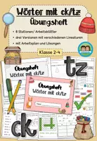Vorschau - Arbeitsblätter - Wörter mit ck und tz - Übungsheft (Klasse 2-4) - Deckblatt