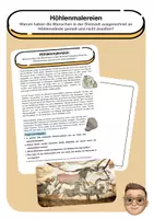Vorschau - Arbeitsblätter - Höhlenmalereien in der Steinzeit - Deckblatt