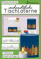 Vorschau - Mal- und Bastelvorlagen - weihnachtliche Tischlaterne - Deckblatt