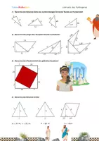 Vorschau - Arbeitsblätter - bunte Arbeitsblätter zu Pythagoras, Höhen- & Kathetensatz - Seite 2