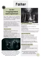 Vorschau - Arbeitsblätter - Folter der Vergangenheit und Gegenwart - Deckblatt