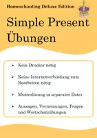 Vorschau - Arbeitsblätter - Simple Present interaktive Arbeitsblätter - Deckblatt