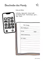 Vorschau - Arbeitsblätter - Gegenstand beschreiben - Beschreibe das Handy - Seite 1