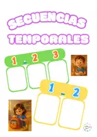 Vista previa - Hojas de trabajo - Secuencias Temporales 2 niveles de dificultad - Portada