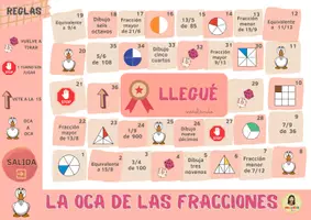 Vista previa - Juegos / Gamificación - JUEGOS DE LA OCA CON FRACCIONES - página 1