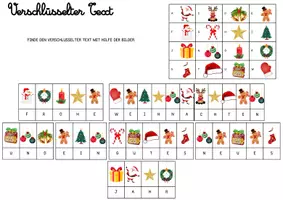 Aperçu - Jeux - Verschlüsselter Text - Weihnachten - avec correction - Page 1