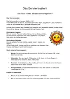 Vorschau - Arbeitsblätter - Die Planeten entdecken – einfaches Sonnensystem-Wissen für die 3.–4. Klasse - Seite 1