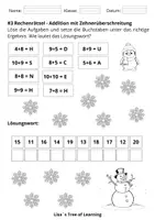 Vorschau - Arbeitsblätter - Mathematik – Rechenrätsel Winter: Addition im ZR 20 (Klasse 1/2) - Seite 3
