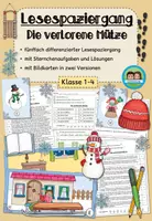 Vorschau - Arbeitsblätter - Lesespaziergang - Winter: Die verlorene Mütze (Klasse 1-4) - Deckblatt