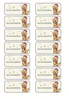 Vorschau - Anderer Materialtyp - Hausaufgabengutscheine Weihnachten Hund (A4 ) - Deckblatt