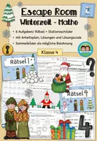 Vorschau - Stationenlernen - Escape Room - Mathe (Winter - Klasse 4) - Deckblatt