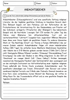 Vorschau - Arbeitsblätter - Andachtsbücher Religion Arbeitsblätter mit Fragen + Lösungen Lesetext - Seite 1