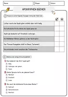 Vorschau - Arbeitsblätter - Apokryphen Bücher Religion Arbeitsblätter mit Fragen + Lösungen Lesetext - Seite 2