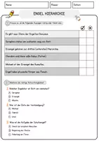 Vorschau - Arbeitsblätter - Engel Hierarchie Religion Arbeitsblätter mit Fragen + Lösungen Lesetext - Seite 2