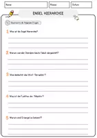 Vorschau - Arbeitsblätter - Engel Hierarchie Religion Arbeitsblätter mit Fragen + Lösungen Lesetext - Seite 3