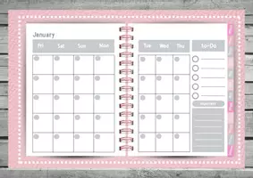 Vorschau - Anderer Materialtyp - digital undated monthly planner Simple - Seite 1