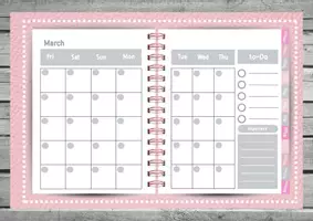Vorschau - Anderer Materialtyp - digital undated monthly planner Simple - Seite 3