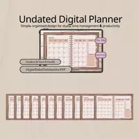 Vorschau - Präsentationen/Tafelbilder - Digital Undated Monthly Planner - Seite 1